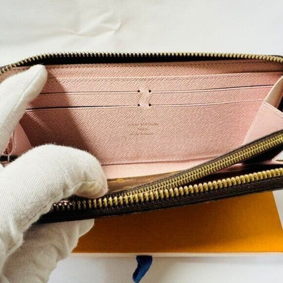 🌷Louis Vuitton Monogram Clemence Zippy Long Wallet Rose Ballerine Pink Interior - Picture 10 of 15